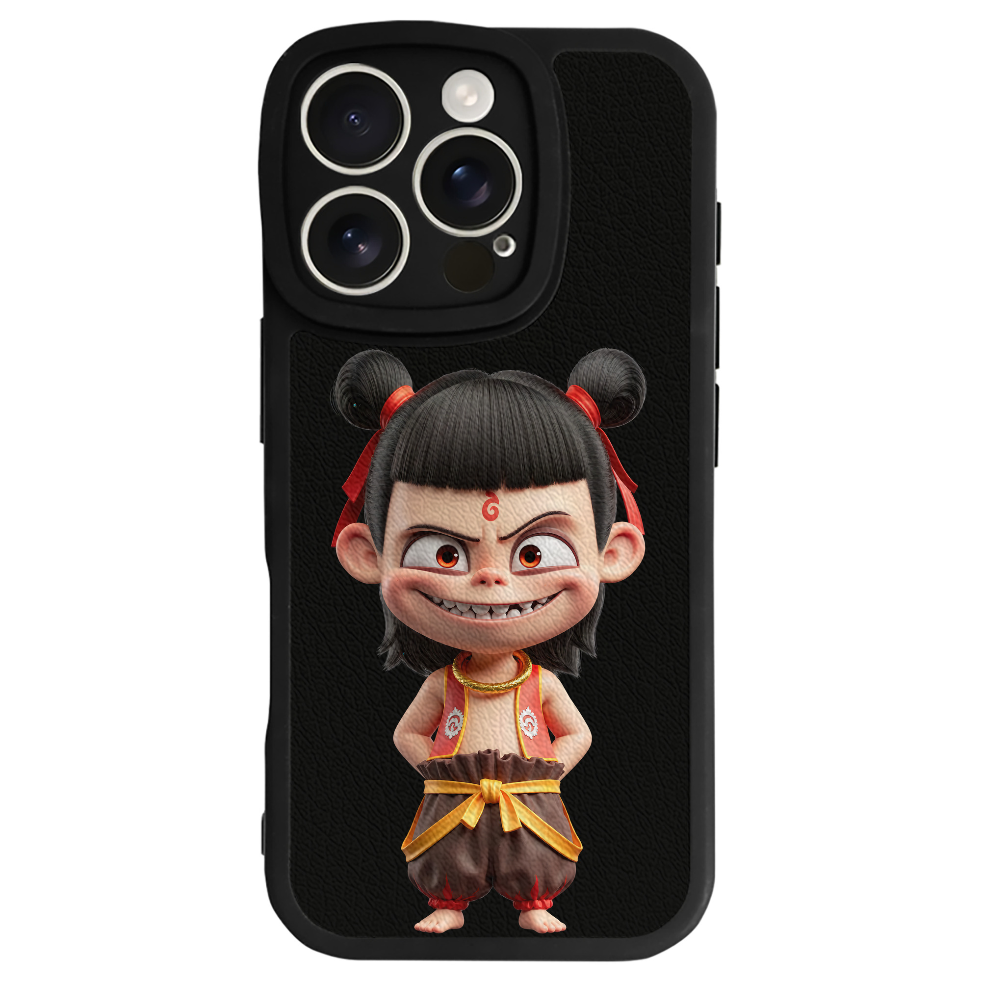 （画像用） Ne Zha 2 ナタ 魔童の大暴れ 【iPhone 16シリーズ対応】シリコンスマホケース（レザー調） 材質：シリコン